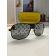 LV Louis Vuitton Sunglasses can be matched with near with myopia metal sunglasses men's fashion retro sunshade square frame glasses double beam sunglasses female models