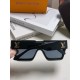 LV Louis Vuitton European and American large frame one-piece sunglasses Wang Hedi the same street beat tide cool glasses fashion inlaid diamond square men and women sunglasses