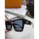 LV Louis Vuitton European and American large frame one-piece sunglasses Wang Hedi the same street beat tide cool glasses fashion inlaid diamond square men and women sunglasses