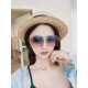 LV 2023 new women's square frame sunglasses driving sunglasses New rimless sunglasses Fashionable and generous Comfortable and light Exquisite luxury Ultra-light Model L220