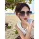 LV 2023 new women's square frame sunglasses driving sunglasses New rimless sunglasses Fashionable and generous Comfortable and light Exquisite luxury Ultra-light Model L9581