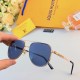 LV new men's sunglasses Europe and the United States explosion metal double beam fashion large frame sunglasses driving driving sunglasses female