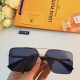 LV2023 new sunglasses fashion week Milan catwalk MD with glasses personalized double beam sunglasses