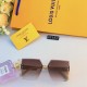 LV2024 new rimless sunglasses in Europe and the United States fashion large frame thin sunglasses female anti-ultraviolet trend driving glasses