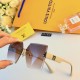 LV2024 new rimless sunglasses in Europe and the United States fashion large frame thin sunglasses female anti-ultraviolet trend driving glasses