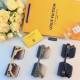 LV2024 new rimless sunglasses in Europe and the United States fashion large frame thin sunglasses female anti-ultraviolet trend driving glasses