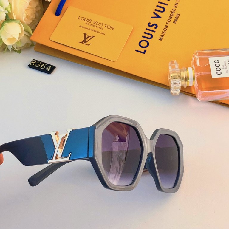 LV2023 new irregular large frame sunglasses in Europe and the United States trend fashion decorative net red glasses personality sunglasses cross-border