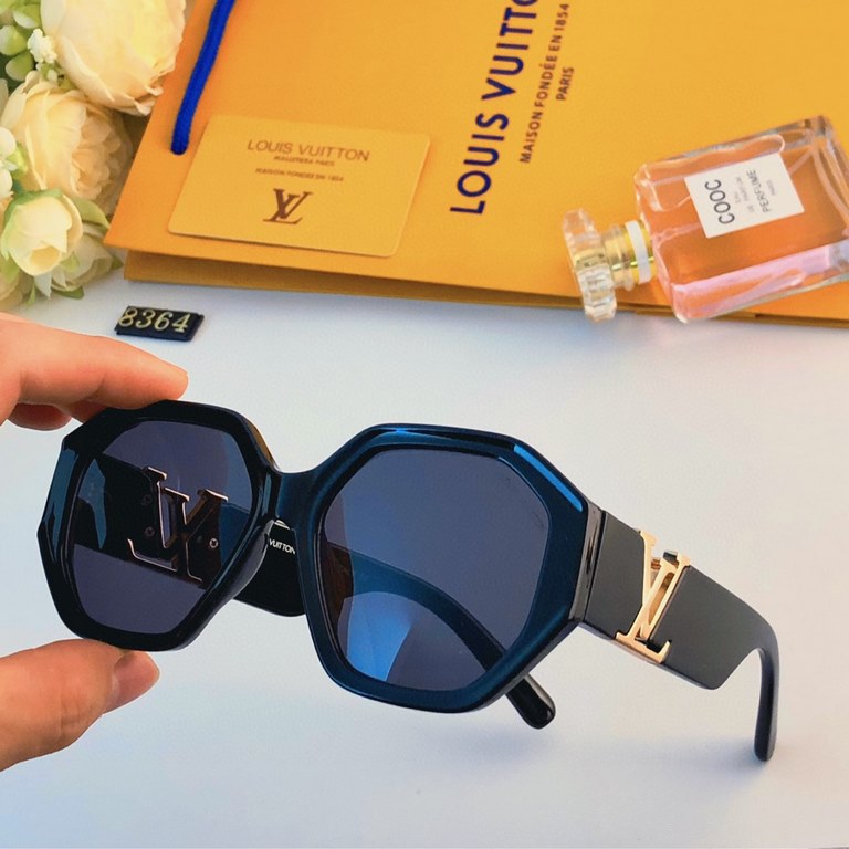 LV2023 new irregular large frame sunglasses in Europe and the United States trend fashion decorative net red glasses personality sunglasses cross-border