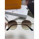 Lv Louis Vuitton 2024 star the same models sunglasses female male metal fashion flat small frame curved sunglasses unisex