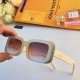 LV Korean temperament oval small frame thin sunglasses men and women tide street shooting sunscreen hip-hop bungee cat eye sunglasses