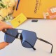 LV sunglasses men's anti-ultraviolet polarized glasses fashion large frame driving glare shielding sunglasses 2024 new