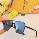 LV sunglasses men's anti-ultraviolet polarized glasses fashion large frame driving glare shielding sunglasses 2024 new