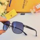 LV2024 new double beam metal advanced sense of men's sunglasses fashion trend driving driving UV protection sunglasses