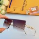 LV metal frame glasses net red street shooting super cool sunglasses 2023 new tide female ins sunglasses male Europe and the United States