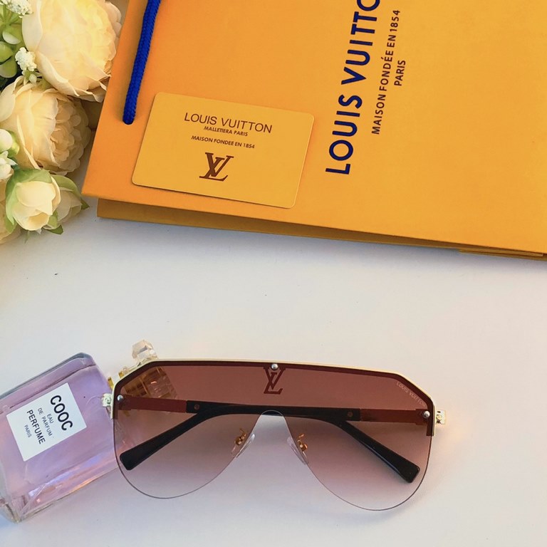 LV metal frame glasses net red street shooting super cool sunglasses 2023 new tide female ins sunglasses male Europe and the United States