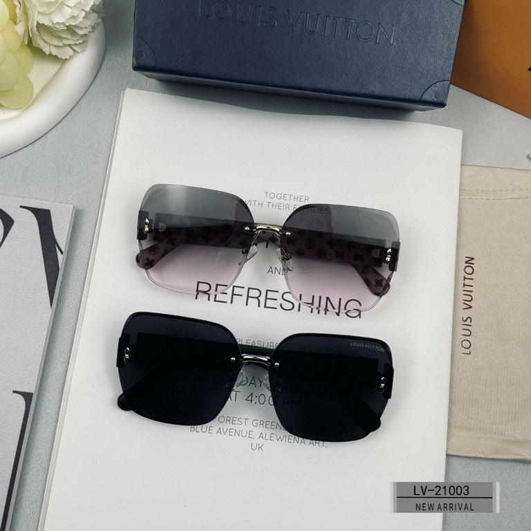 . [Louis Vuitton - LV . [Polaroid Resin Lenses . [TR Frames Lightweight and Comfortable to Wear] . [size 65-13-145] . [   new sunglasses to reduce the burden of glare, star models, blocking harmful light radiation, trave