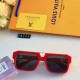 LV Europe and the United States fashion tide brand large frame sunglasses men V letters square frame sunglasses female summer sunscreen ultraviolet glasses