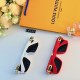 LV Europe and the United States fashion tide brand large frame sunglasses men V letters square frame sunglasses female summer sunscreen ultraviolet glasses