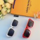 LV Europe and the United States fashion tide brand large frame sunglasses men V letters square frame sunglasses female summer sunscreen ultraviolet glasses