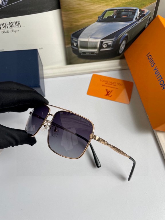 . New   Brand  Louis Vuitton LV  High Quality Men's Polarized Sunglasses     Stainless steel alloy frames,   awesome texture, men's driving essentials.