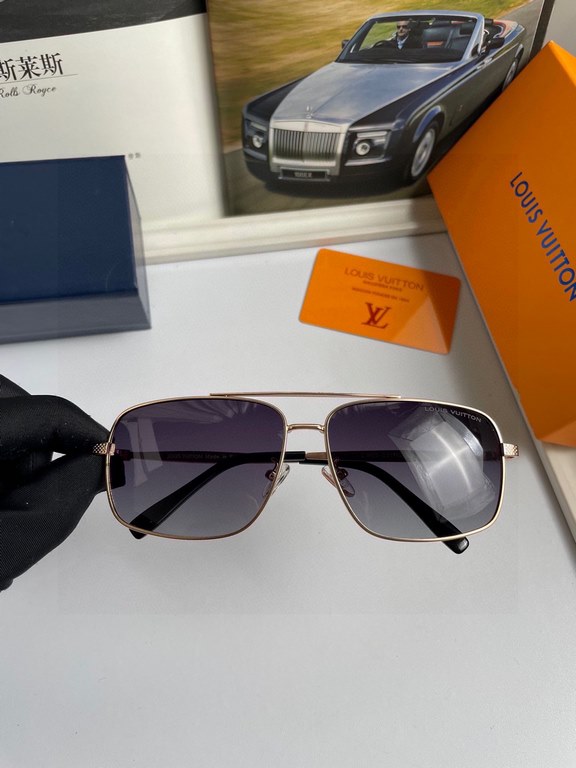 . New   Brand  Louis Vuitton LV  High Quality Men's Polarized Sunglasses     Stainless steel alloy frames,   awesome texture, men's driving essentials.