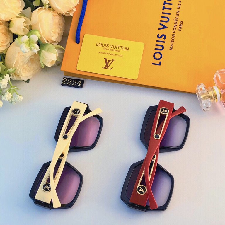 LV2023 new sunglasses female tide thin face star models street shooting net red UV glasses round face sunglasses