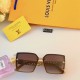 LV2024 new sunglasses female advanced sense of large frame show face small sunglasses black sunglasses tide sunscreen UV protection