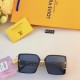 LV2024 new sunglasses female advanced sense of large frame show face small sunglasses black sunglasses tide sunscreen UV protection