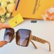 LV2024 new sunglasses female advanced sense of large frame show face small sunglasses black sunglasses tide sunscreen UV protection