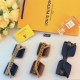 LV2024 new sunglasses female advanced sense of large frame show face small sunglasses black sunglasses tide sunscreen UV protection