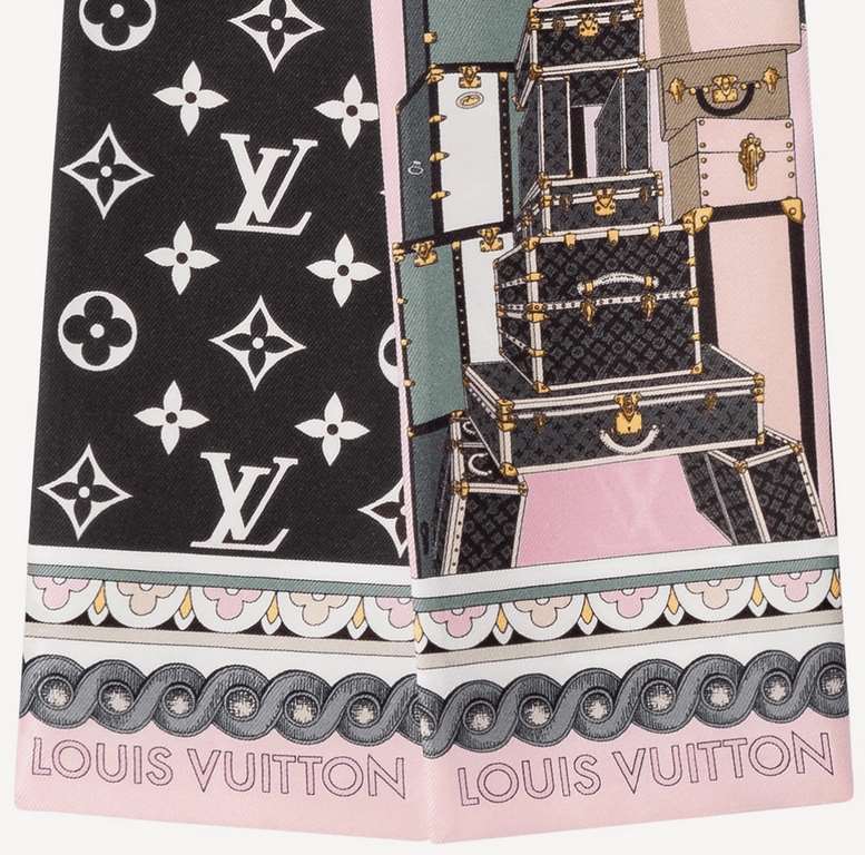 LV [AROUND THE WORLD] hair tie  PLV2141 ! Based on the work of renowned photographer Jacques Henri Lartigue, the Louis Vuitton hard case is featured alongside world-famous landmarks, highlighting the brand's travel herit