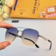 LV new half-rim personalized sunglasses men handsome Korean sunglasses ins style summer fashion glasses