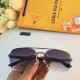 LV new half-rim personalized sunglasses men handsome Korean sunglasses ins style summer fashion glasses