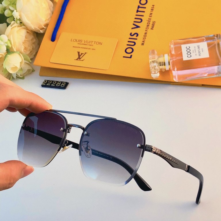 LV Europe and the United States big brand sports sunglasses new men's personalized sunglasses female anti-ultraviolet driving sunscreen couple glasses