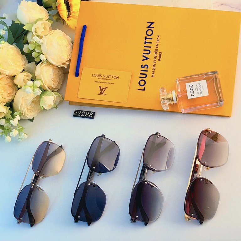 LV Europe and the United States big brand sports sunglasses new men's personalized sunglasses female anti-ultraviolet driving sunscreen couple glasses