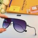 LV oversized frame sunglasses Europe and the United States connected sunglasses one-piece sunglasses wind mirror fashion trend sunglasses wide-angle vision glasses