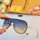 LV oversized frame sunglasses Europe and the United States connected sunglasses one-piece sunglasses wind mirror fashion trend sunglasses wide-angle vision glasses