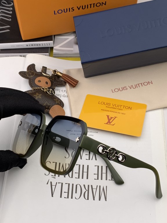 LV 2023 new women's square frame sunglasses driving sunglasses New sunglasses Fashionable and generous Comfortable and lightweight Exquisite luxury Ultra-light Model L5771