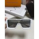 LV Louis Vuitton European and American large frame one-piece sunglasses Wang Hedi the same street beat tide cool glasses fashion inlaid diamond square men and women sunglasses