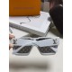 LV Louis Vuitton European and American large frame one-piece sunglasses Wang Hedi the same street beat tide cool glasses fashion inlaid diamond square men and women sunglasses