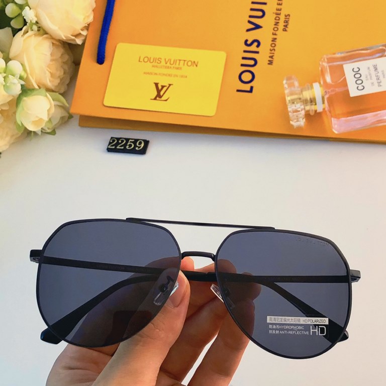 LV2023 new sunglasses big face thin ins tide retro anti-ultraviolet strong sun glasses net red models