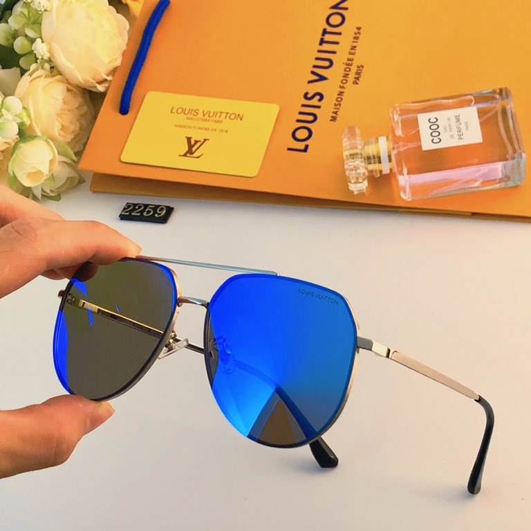 LV2023 new sunglasses big face thin ins tide retro anti-ultraviolet strong sun glasses net red models