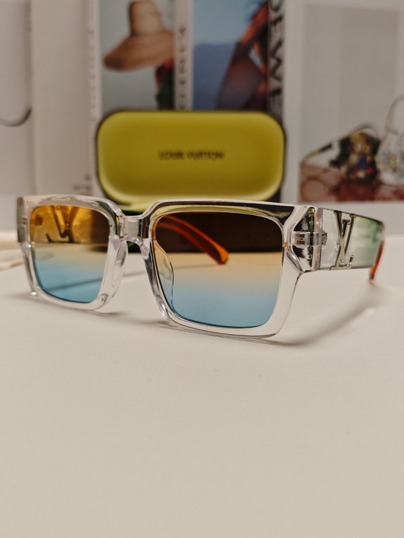 LV Louis Vuitton new sunglasses retro personality avant-garde sunglasses model model high quality plate high quality box