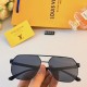 LV2024 new Korean version of a hundred retro sunglasses street shooting advanced sense ins sunscreen riding polarized sunglasses