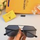 LV2024 new Korean version of a hundred retro sunglasses street shooting advanced sense ins sunscreen riding polarized sunglasses