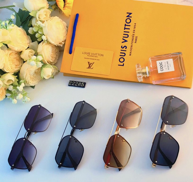 LV Europe and the United States big brand sports sunglasses new men's personalized sunglasses female anti-ultraviolet driving sunscreen couple glasses