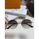 Lv Louis Vuitton 2024 star the same models sunglasses female male metal fashion flat small frame curved sunglasses unisex