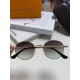 Lv Louis Vuitton 2024 star the same models sunglasses female male metal fashion flat small frame curved sunglasses unisex