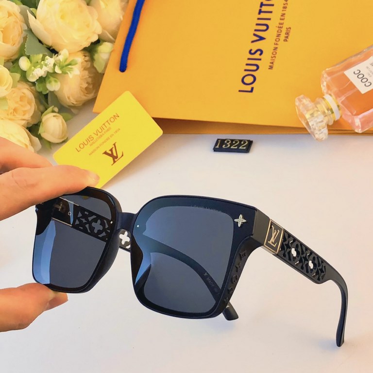 Lv new skeleton sunglasses female obvious face small fashion large frame sunglasses UV protection light net red glasses tide