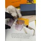 LV 2024 new women's square frame sunglasses driving sunglasses New rimless sunglasses Fashionable and generous Comfortable and light Exquisite luxury Ultra-light Model L9581